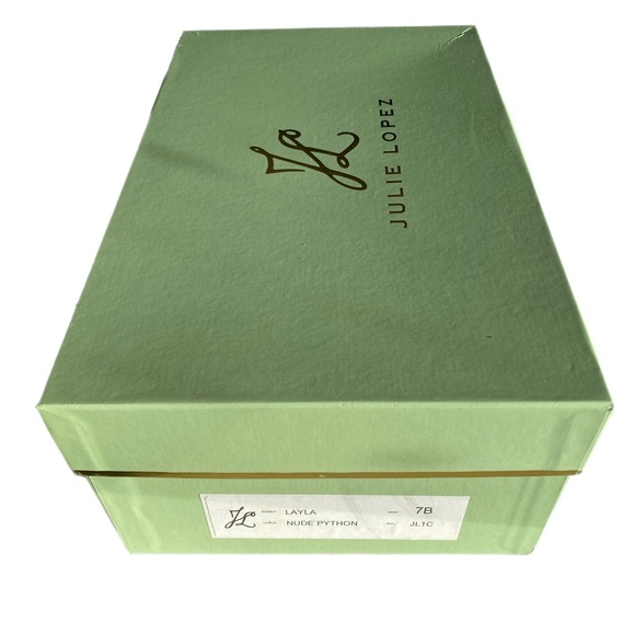 Julie Lopez Layla Nude Python Platform Heels Size 7 - Picture 11 of 11